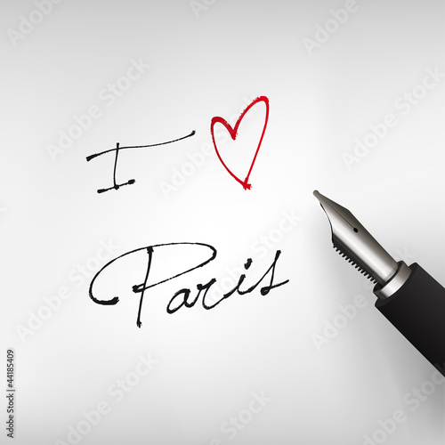 Vector: I love Paris I love Paris