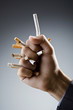 Anti smoking concept with man