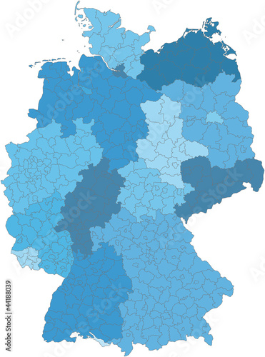 Vector: Kreiskarte von Deutschland Kreiskarte von Deutschland