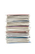 Photo: Pile of papers on white Pile of papers on white