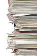 Foto: Pile of papers on white Pile of papers on white