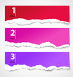 Torn paper progress option label background