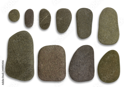 Photo: flat pebbles arrangement flat pebbles arrangement