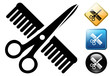 Barbershop pictogram and icons