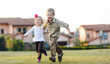 playful childhood siblings