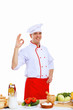 Young cook preparing food