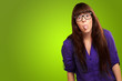 Crazy Woman With Stick Out Tongue