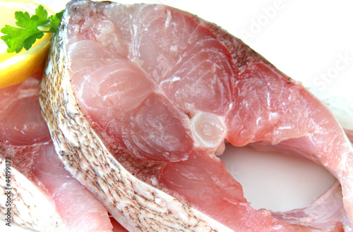 Photo: raw fish on white raw fish on white