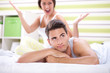 couple having an argument in the bedroom