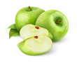Green apples isolated on white