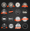 Shopping labels collection. Premium quality, Satisfaction etc on
