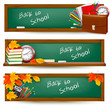 Set of back to school banners  Vector