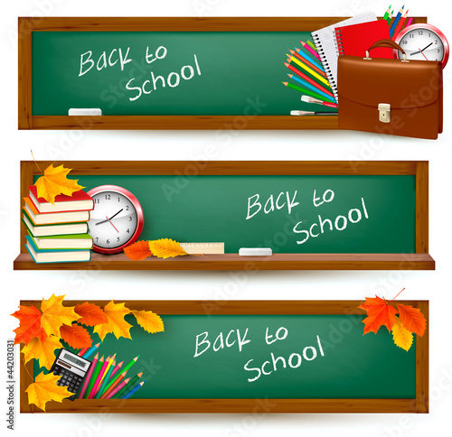 Vector: Set of back to school banners Vector Set of back to school banners Vector