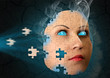 surreal abstract with human face