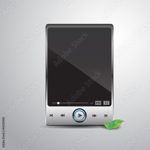Vector: Stylish modern mp3 audio player Stylish modern mp3 audio player