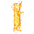 Orange liquid splash alphabet