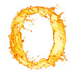 Orange liquid splash alphabet