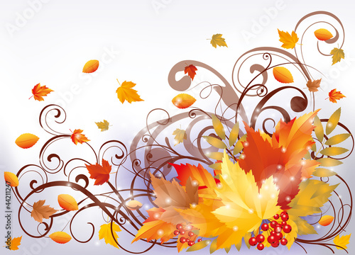Vector: Autumn card, vector illustration Autumn card, vector illustration