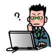 PC男子、はてな？
