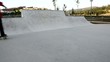 Skateboarder performing a manual