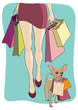 Shopping with dog
