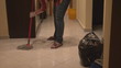 Video: Woman cleaning his house Woman cleaning his house