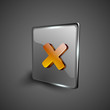 Glossy 3D web 2.0 cross mark validation symbol icon set. EPS 10.
