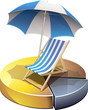 Vektor: Statistiques en or sur les vacances (détouré) Statistiques en or sur les vacances (détouré)