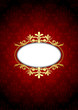 Vintage red and gold luxury frame