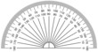 Vector illustration of protractor