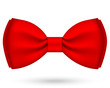 Vector illustration of red bow-tie