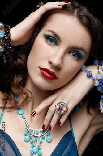 Photo: beautiful woman in jewelry beautiful woman in jewelry