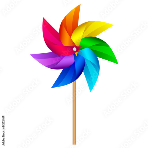 Vektor: Vector illustration of Windmill toy Vector illustration of Windmill toy