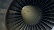 Jet engine intake. Camera move.