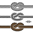 vector black rope knot symbols