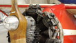 Aircraft rotary engine. Camera move.