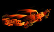 Vector: fiery fantasy retro stylized car vector illustration fiery fantasy retro stylized car vector illustration