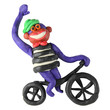 Plasticine monkey on the bicycle
