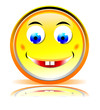 happy, button