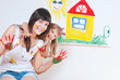 Foto: Woman and child paint colors Woman and child paint colors