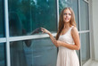 The girl near the shop window