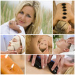 Montage of Beautiful Women Relaxing At Spa