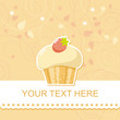 vector birthday cake on artistic background