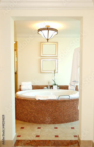 Photo: Bathroom in the luxurious hotel, Dubai, UAE Bathroom in the luxurious hotel, Dubai, UAE