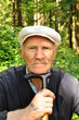 Senior man in forest