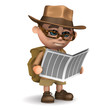 3d Adventurer reads the newspaper