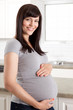 Beautiful Pregnant Woman Holding Belly