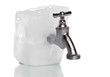 frozen water-tap on ice rock
