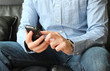 man using smartphone