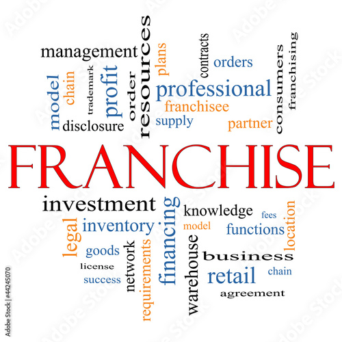 Illustration: Franchise Word Cloud Concept Franchise Word Cloud Concept